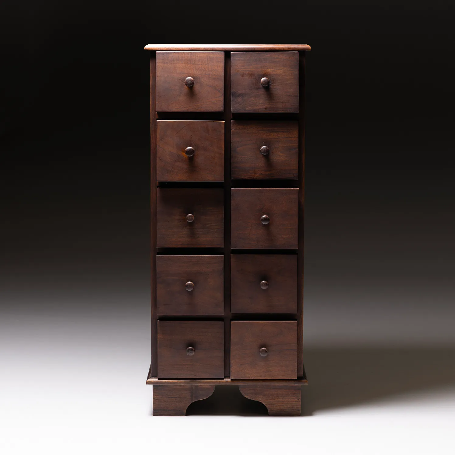 Cassettiera da drogheria in palissandro anni ’80