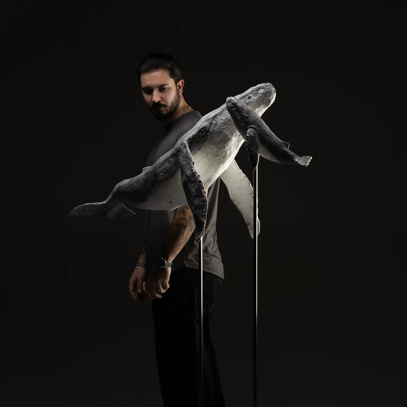 Scultura “Madre e Cucciolo” – Megattere Azzurre