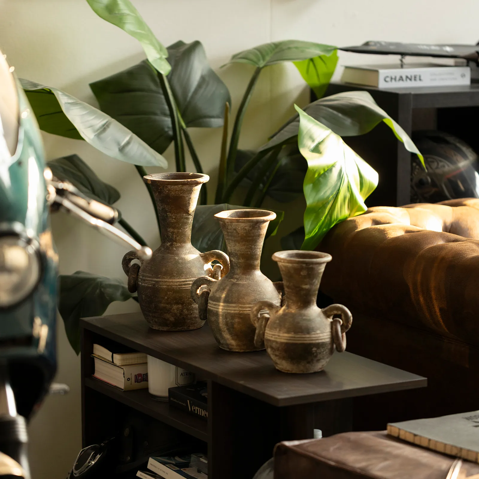 Tris di vasi in terracotta etnici