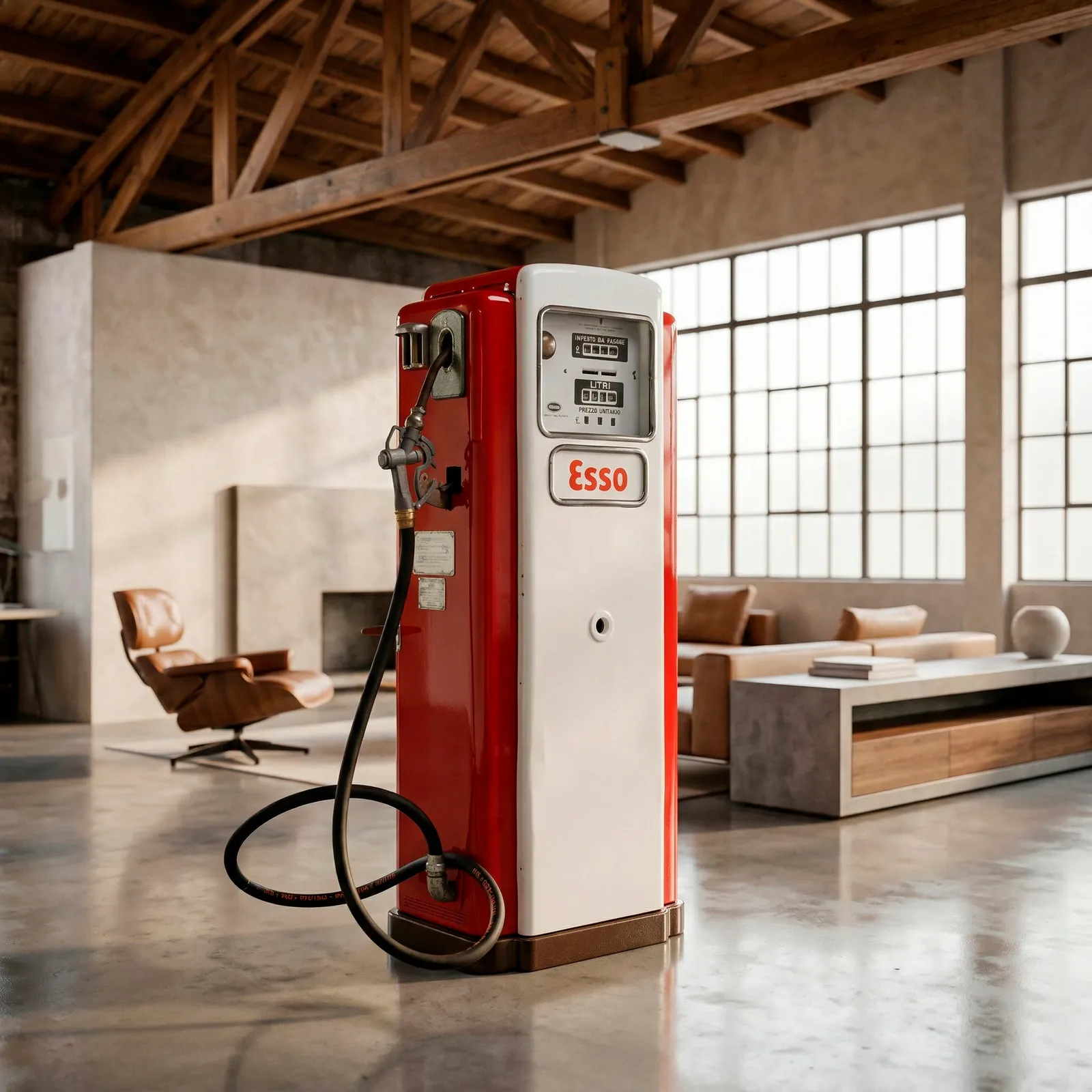 Pompa Benzina ESSO Anni 50