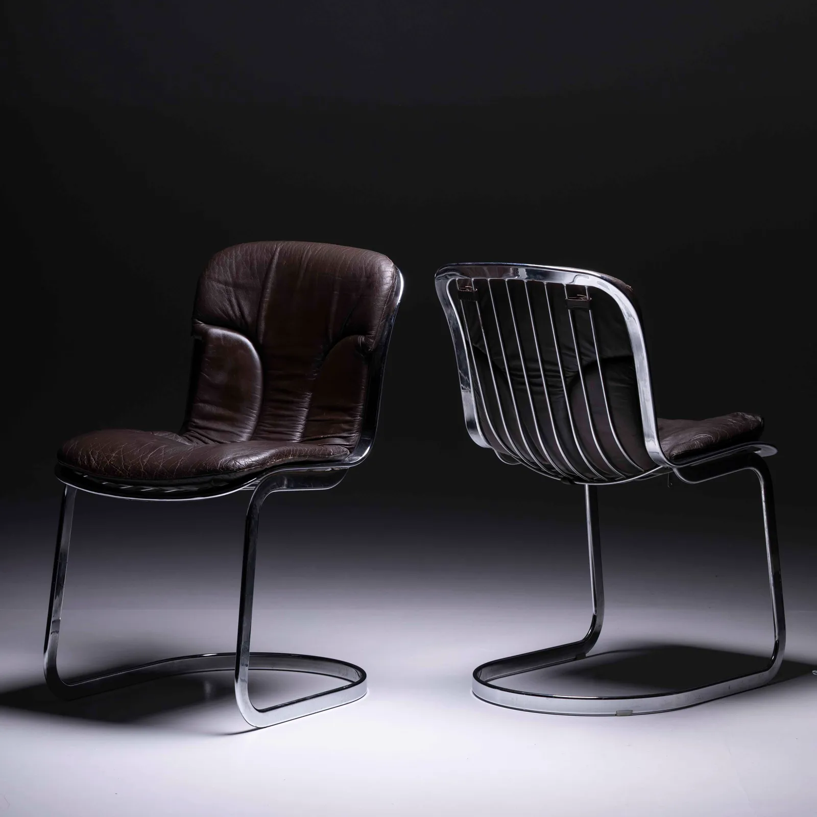 Coppia di sedie originali disegnate da Willy Rizzo